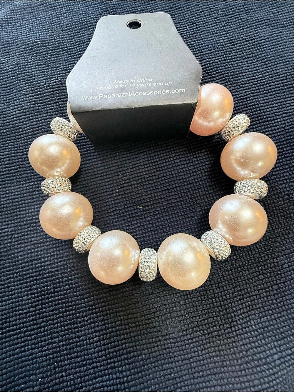 Paparazzi Beaded Bracelet in Pink & Gold NWT - Picture 2 of 2